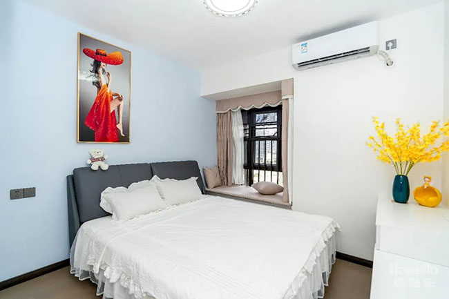 106㎡四居，簡(jiǎn)約與色彩的和諧搭配，合理軟裝布局實(shí)用性拉滿